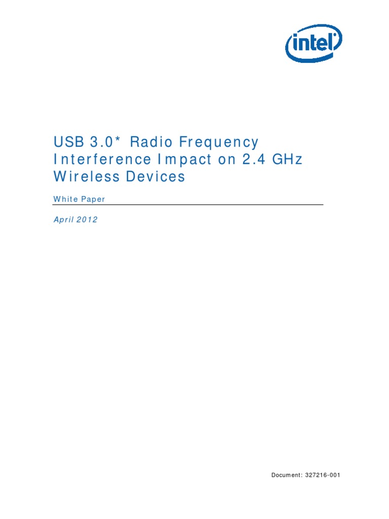 Usb 3.0 Radio Frequency Interference Impact On 2.4 GHZ Wireless Devices ...