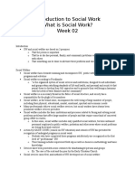Week 02 What is Social Work