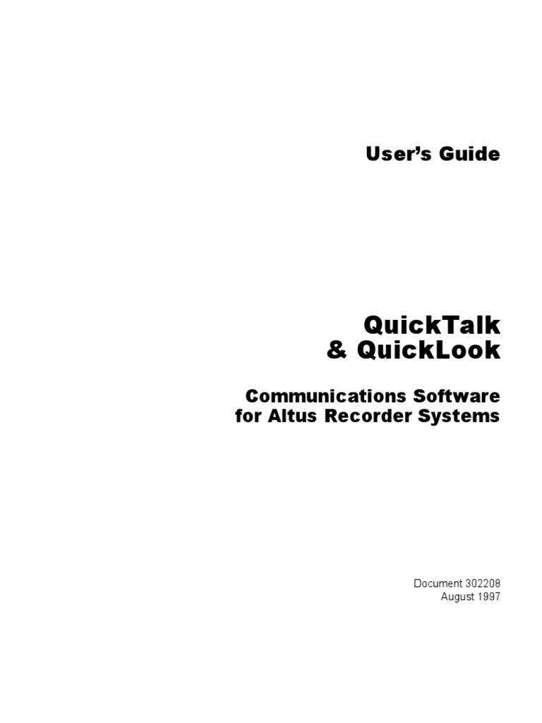 User’s Guide QuickTalk & QuickLook.pdf | Modem | Computer Keyboard