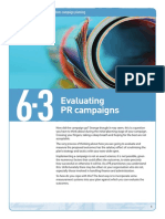 Evaluating PR Campaigns: Unit 6: Understanding Public Relations Campaign Planning