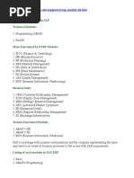 Summary of Modules in SAP Technical Modules