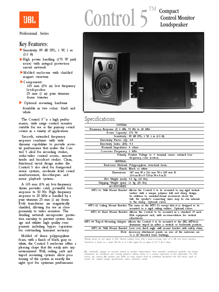 jbl control 5
