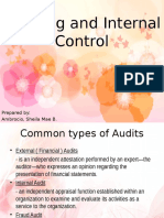 Auditing and Internal Control: Prepared By: Ambrocio, Sheila Mae B