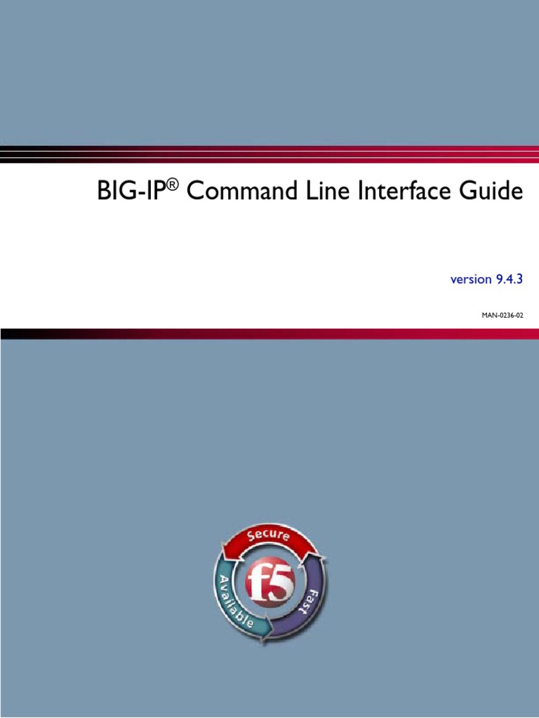 BIG-IP Command Line Interface Guide PDF | PDF | Hypertext Transfer ...