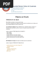 Objetos Oracle