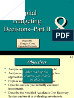 Chapter 8, Capital Budgeting Decisions, Part II