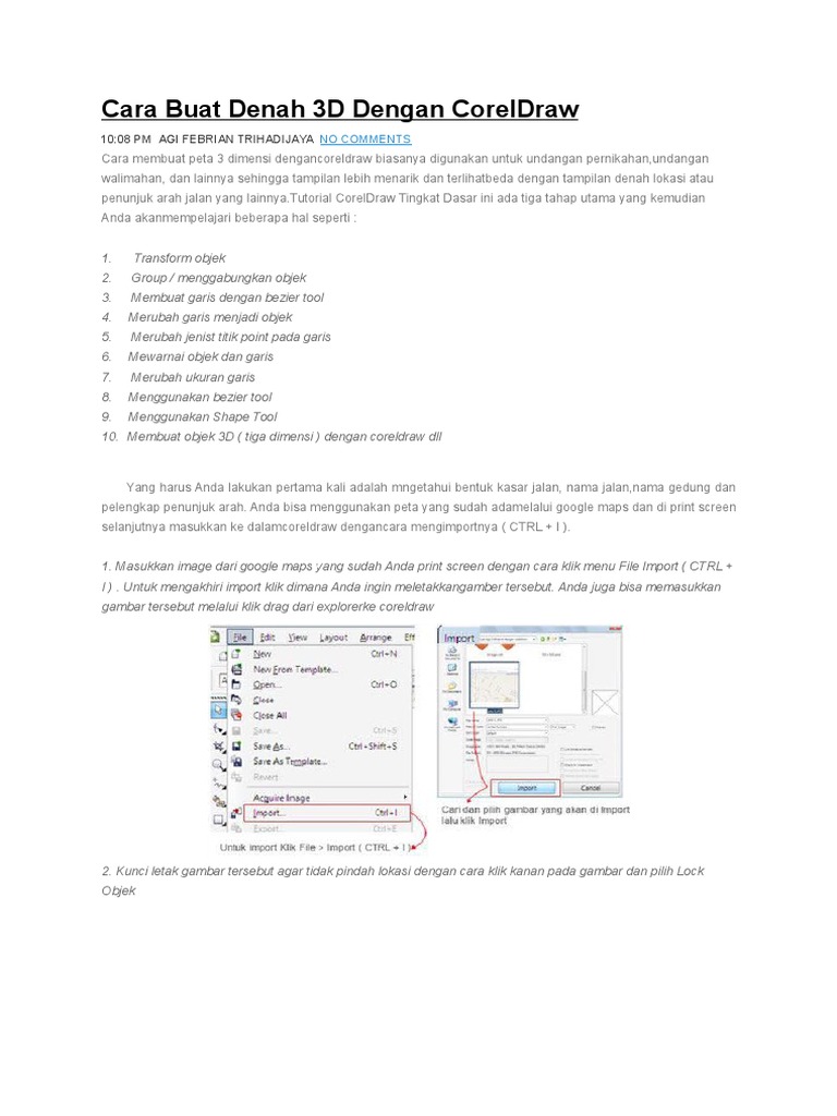 Cara Buat Denah 3d Dengan Coreldraw