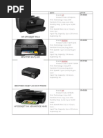 Model Spec Price RM899 Inkjet Printer