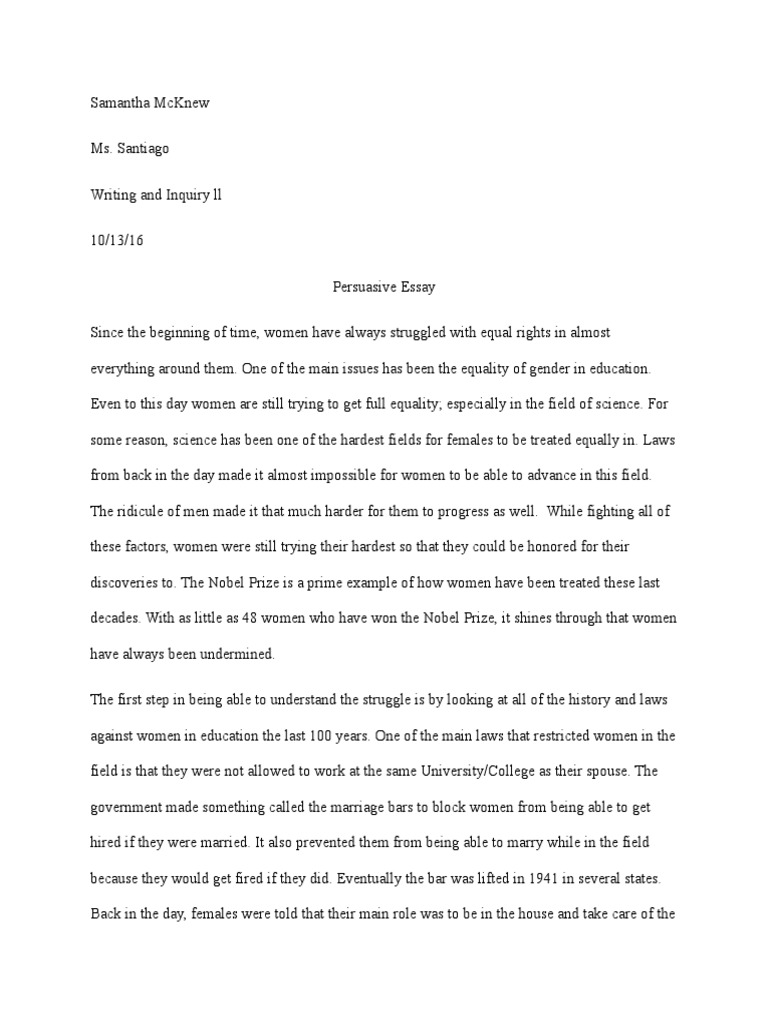 Sexism essay paper picture