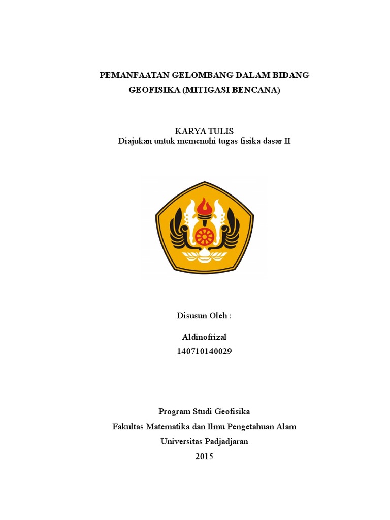 Karya Tulis Pemanfaatan Gelombang Dalam Geofisika