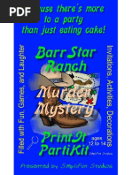 Murder Mystery Games Party - Bar Starr Ranch Party Game For Boys and Girls Ages 12 To 14. 15 Players