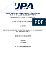 Reporte de Lectura, El Existencialismo Es Un Humanismo