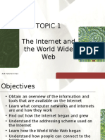 Topic 1 The Internet and The World Wide Web