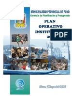 Plan Operativo Institucional 2015