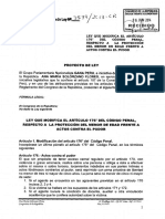 Ley Modifca Aactos Contra El Pudor de Menores de Edad