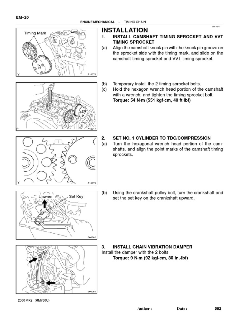 10 Timing Chain Installation PDF Nut (Hardware) Machines