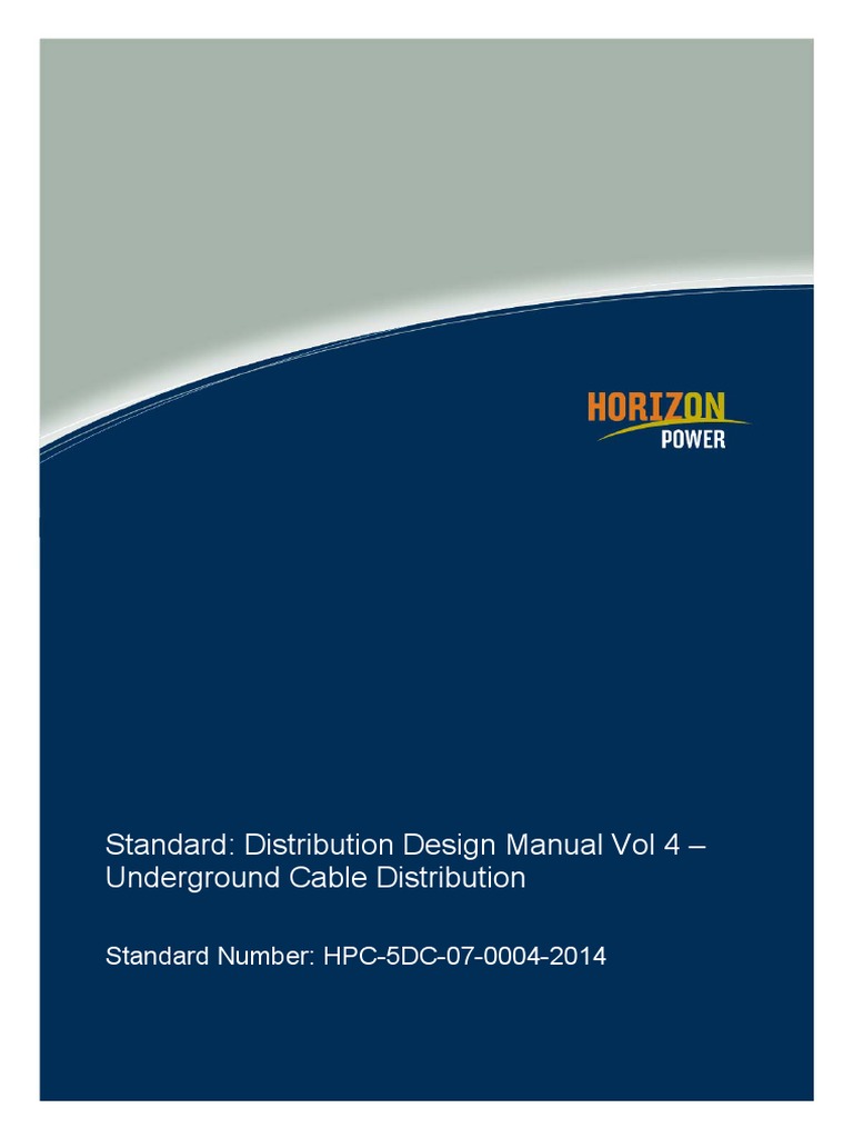 Underground Distribution Design Guide Lines | PDF | Electrical ...