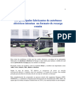 Los Principales Fabricantes de Autobuses Eléctricos Intentan Un Formato de Recarga Común