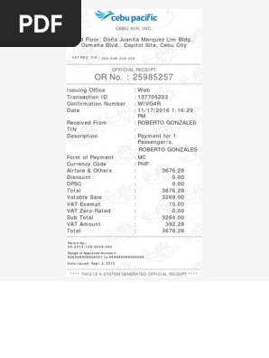 Official Receipt 