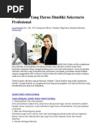 Download 5 Kualitas Yang Harus Dimiliki Sekretaris Profesional by Mac BahyuClarified SN331497470 doc pdf