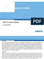 HCL Infosystems Limited: Q1 FY17 Investor Update