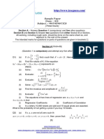 Sample Paper Class - Xii Subject - Mathematics: (Three Hours)