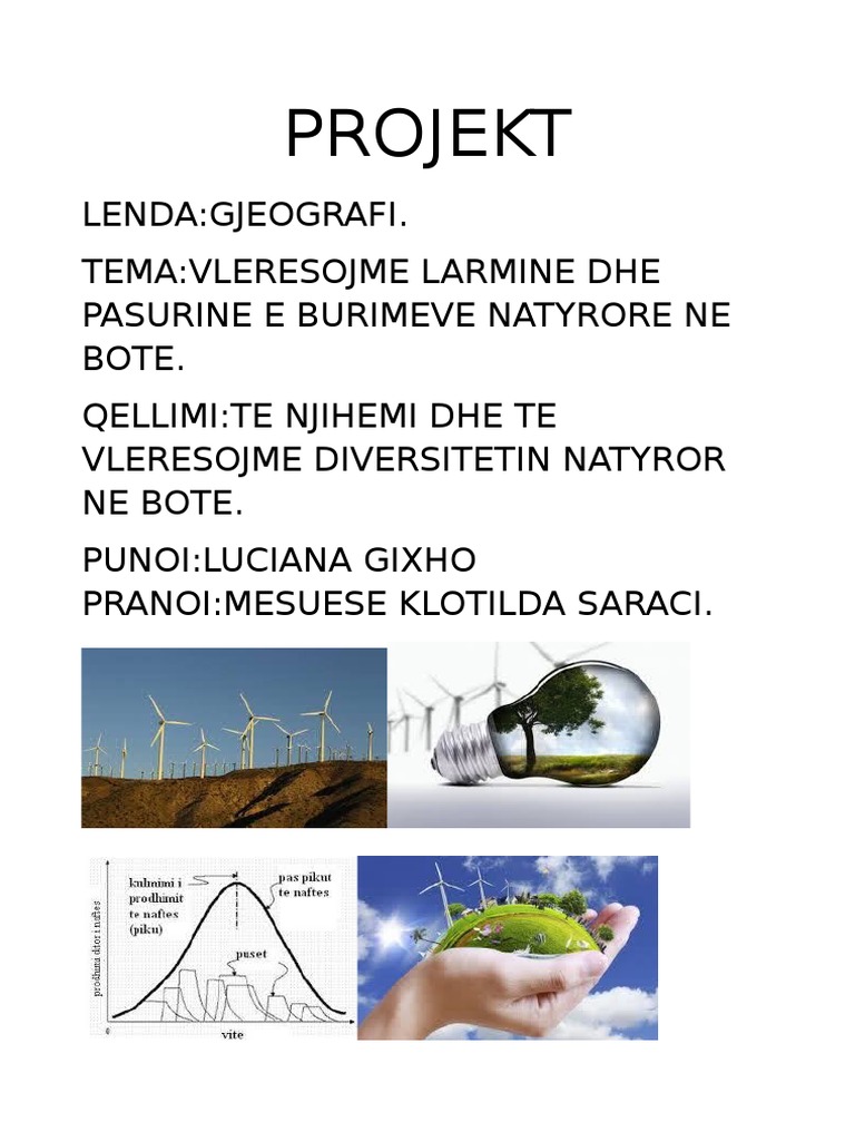Burimet Natyrore Ne Bote, Pasurite Minerale Ne Shqiperi PDF