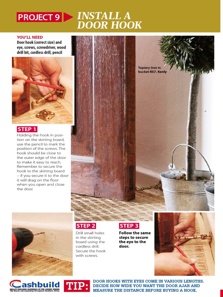 Install A Door Hook | PDF | Equipment | Components