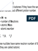 Isotones: Nuclides with the Same Neutron Number