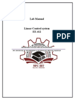 Linear Control System Manual