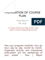 Preparation of Course Plan