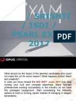 Mit / Srishti / Isdi / Pearl Exam 2017 Pattern, Dates