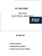 DC Motors: SEE 3433 Electrical Machines