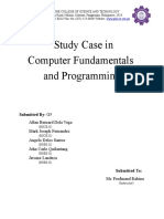 Study Case in Computer Fundamentals and Programming: Submitted By: G5