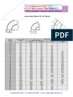 Elbow Dimensions for Piping Systems