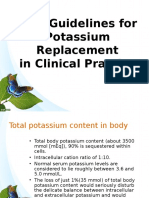 New Guidelines For Potassium Replacement