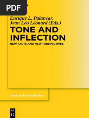Tone And Inflection De Gruyter Mouton 2016 Tone Linguistics