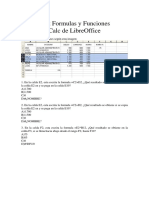 Test Formulas y Funciones en Calc de LibreOffice
