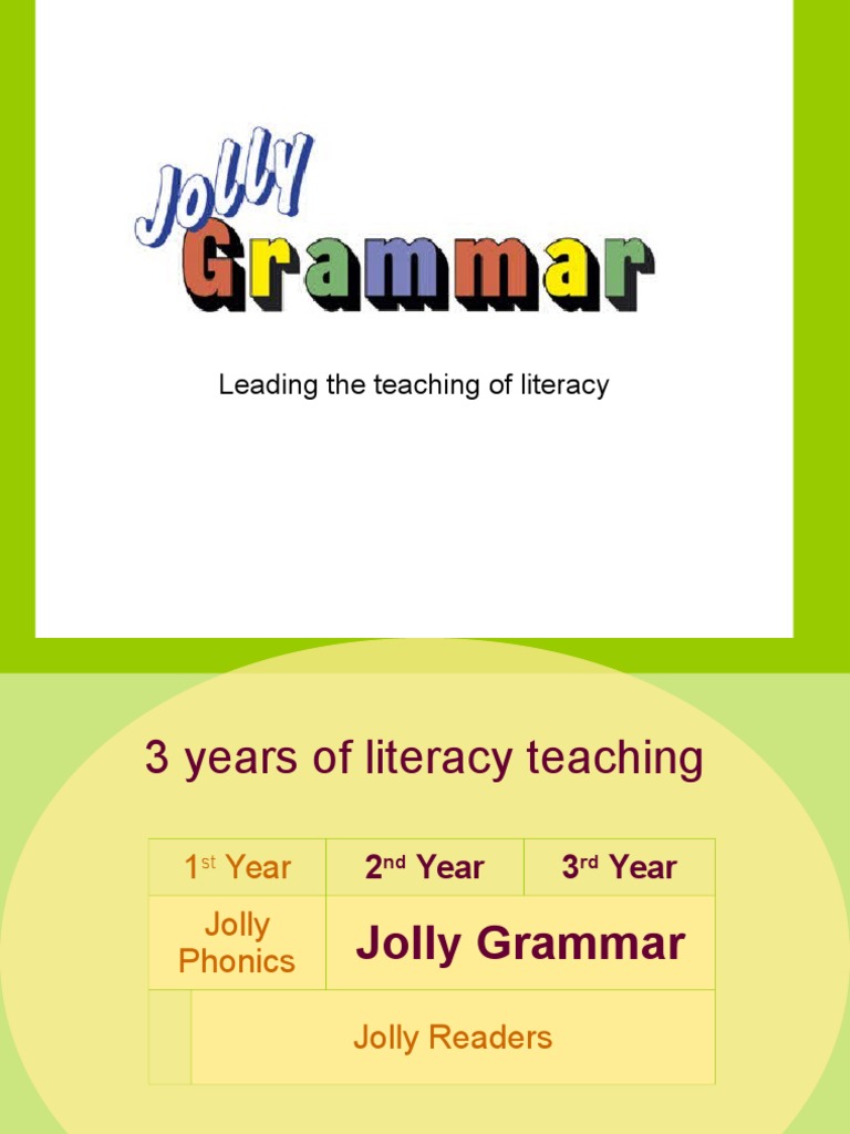 Jolly Grammar Presentation PDF Adjective Grammar