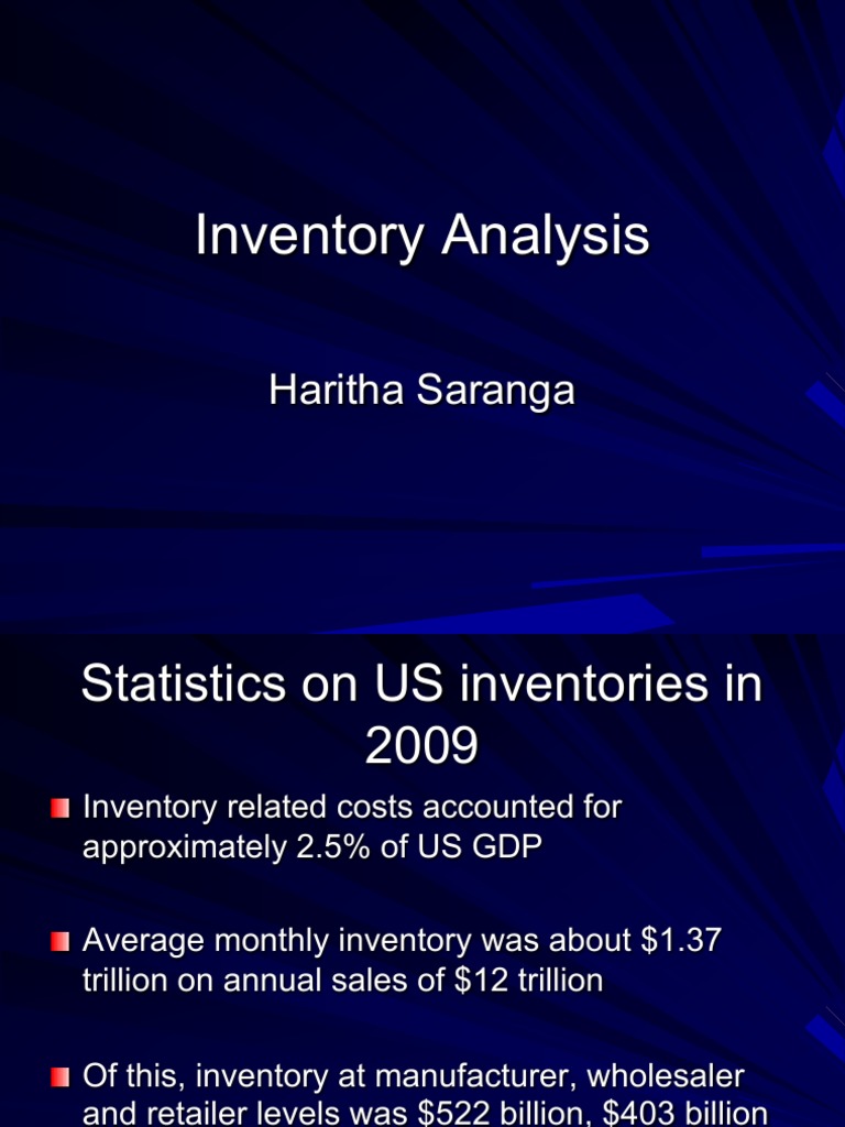 Inventory Analysis 2016 | PDF | Inventory | Commercial Item Transport ...