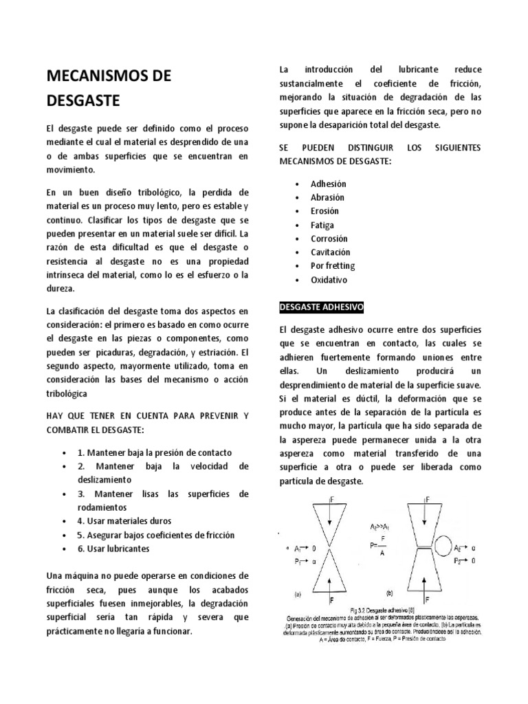 Mecanismos de Desgaste | PDF