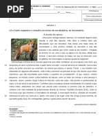 Teste  -Fábula da raposa