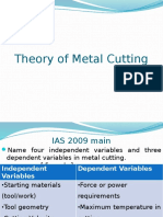 Theory of Metal Cutting, Metal Forming