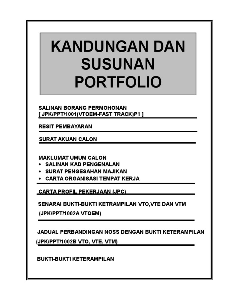 Format Susunan Portfolio 2 Pdf