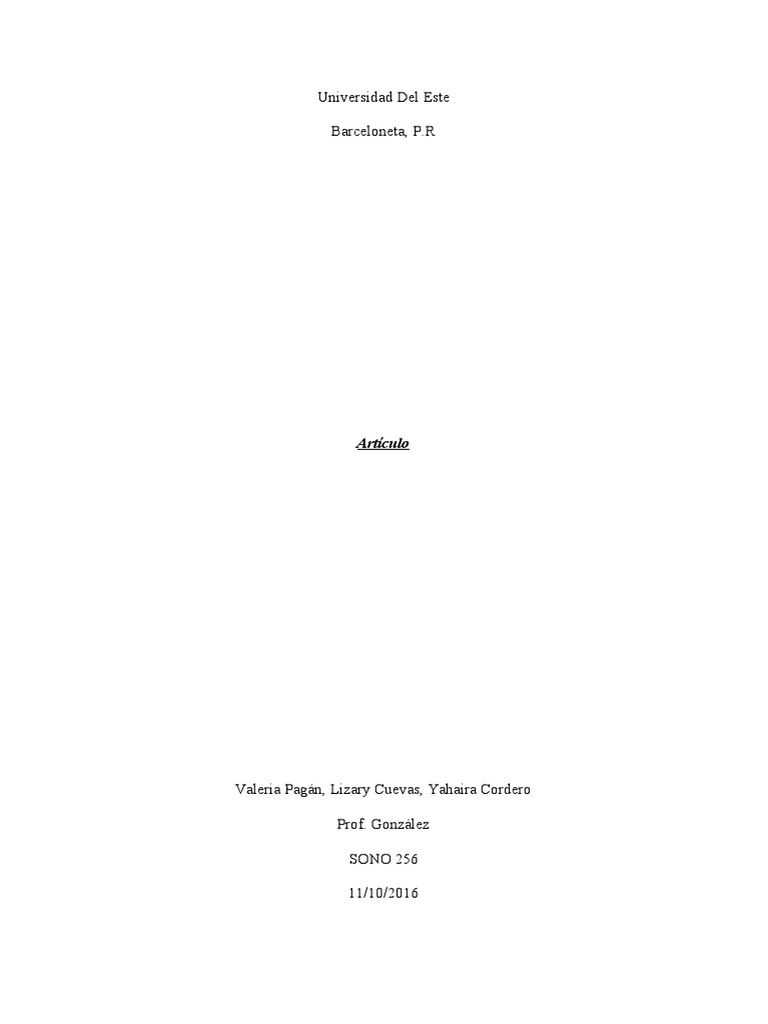 Articulosono 256 | PDF
