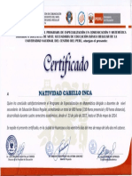 Certificado de Especializacion