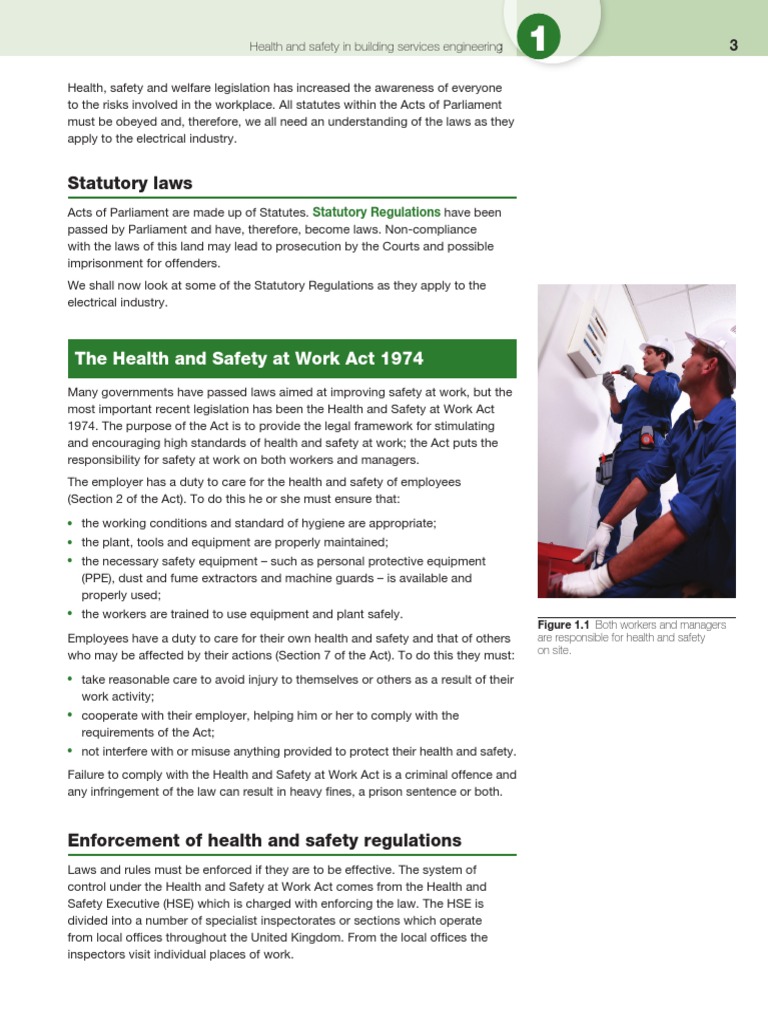Statutory Laws: The Health and Safety at Work Act 1974 | PDF ...