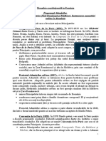 Premisele Instaurarii Monarhiei Constitutionale in Romania