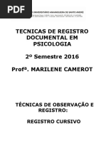 1ª Unidade Alunos Observação Registro Cursivo