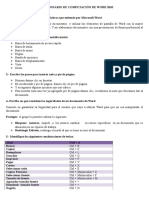 Cuestionario de Computación de Word 2010